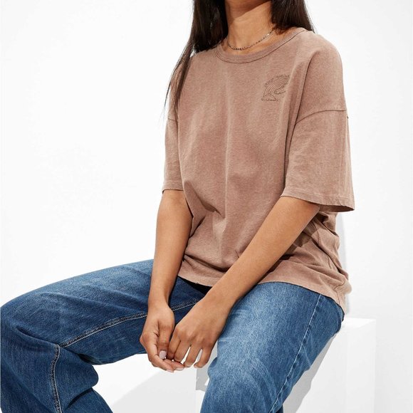 American Eagle Outfitters Tops - 🆕 AE Oversized Positive Message Graphic T-Shirt